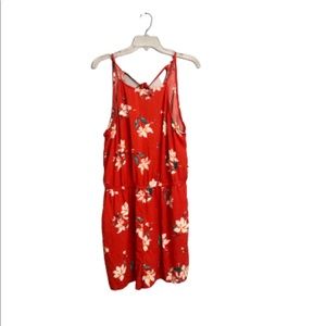 Red Flower Romper